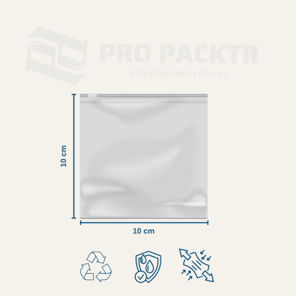 10x10 Baskısız Fermuarlı Kargo Poşeti