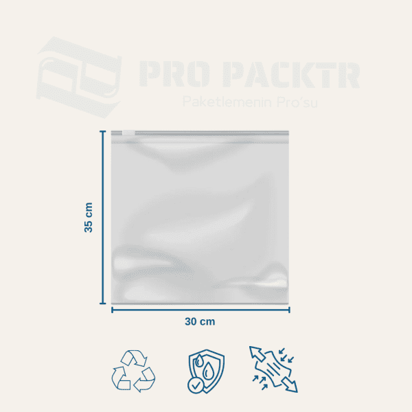 30x35 Baskısız Fermuarlı Kargo Poşeti