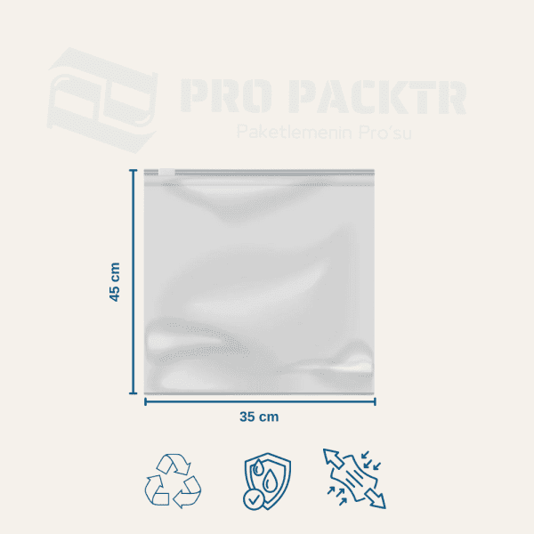 35x45 Baskısız Fermuarlı Kargo Poşeti