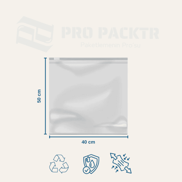 40x50 Baskısız Fermuarlı Kargo Poşeti