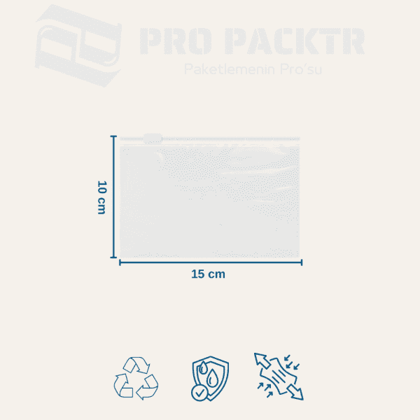 15x10 Baskısız Fermuarlı Kargo Poşeti