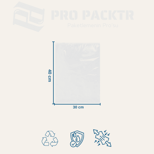 30x40 Baskısız Fermuarlı Kargo Poşeti