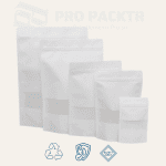 8.5x14.5x3cm Beyaz Kraft Pencereli Doypack - Görsel 2