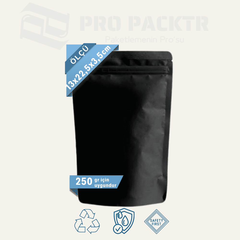 Doypack şablon (33) 13x22.5x3.5cm Mat Alüminyum Doypack