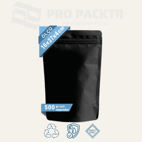 16x27x4cm Mat Alüminyum Doypack