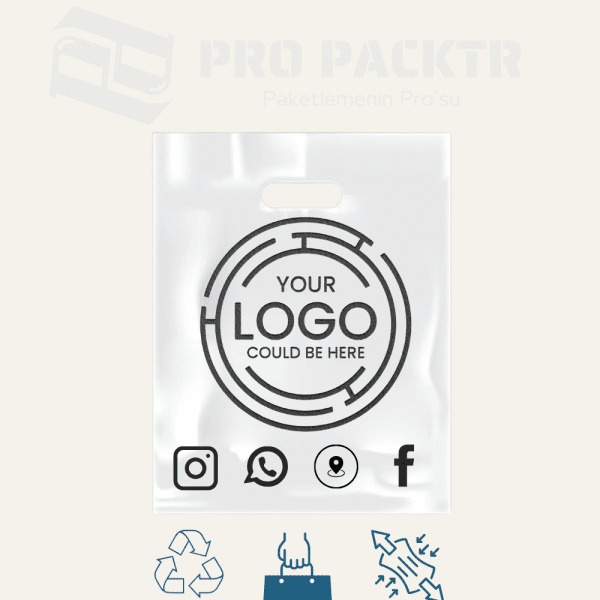 Baskılı El Geçmeli Mağaza Poşeti