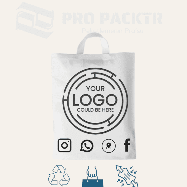 Baskılı Saplı Mağaza Poşeti