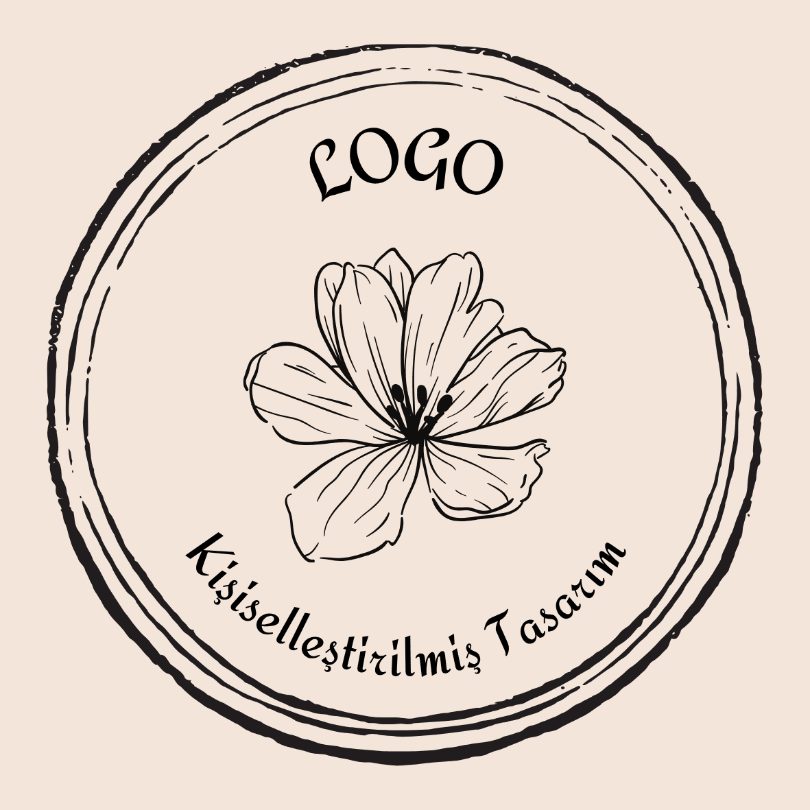 Pembe Minimalist Teşekkür Yuvarlak Çıkartma (3) kargo sticker